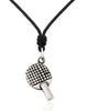 Racket Ping Pong 92.5 Sterling Silver Gold Brass Pewter Necklace Pendant Jewelry