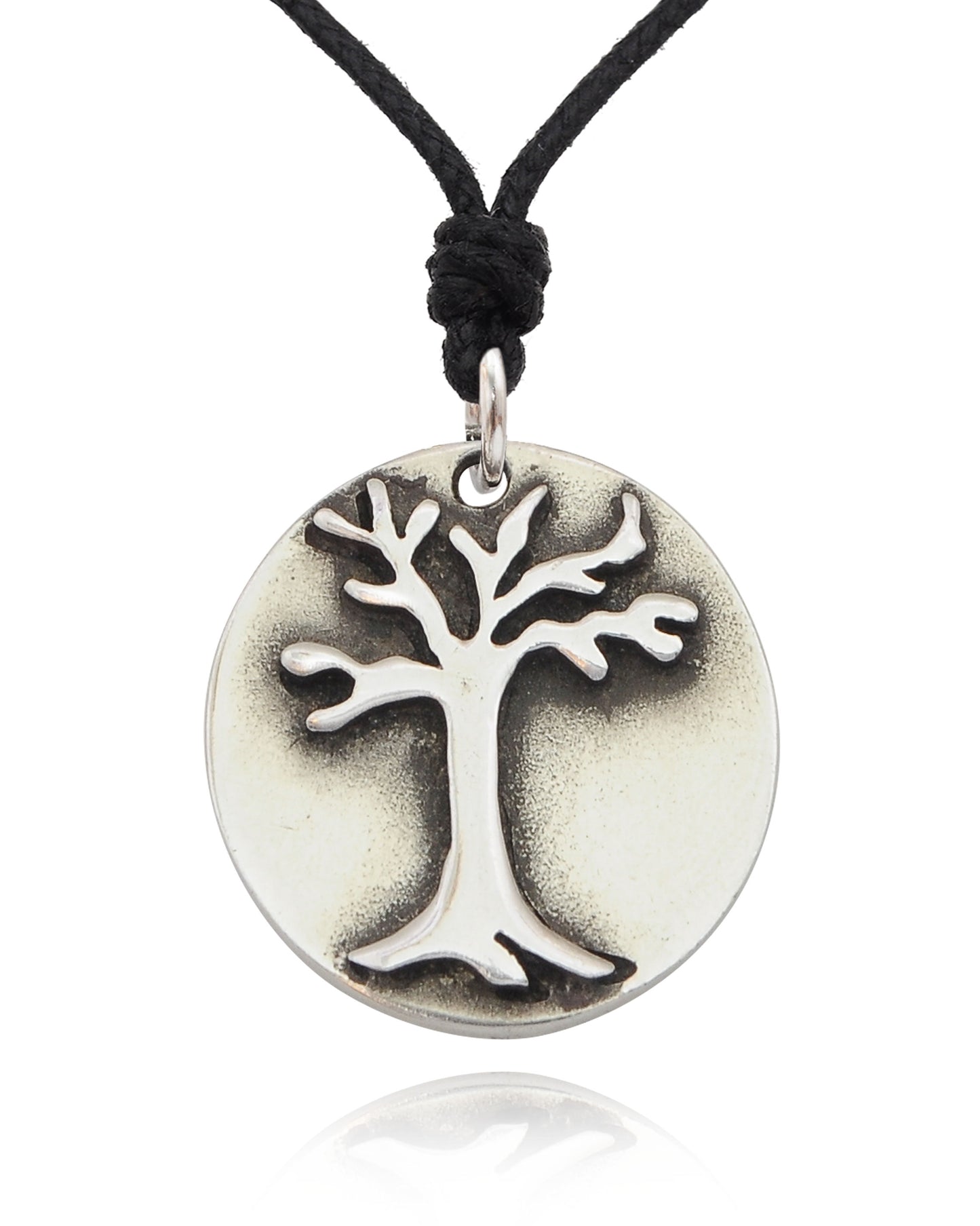 Tree Of Life Silver Pewter Charm Necklace Pendant Jewelry