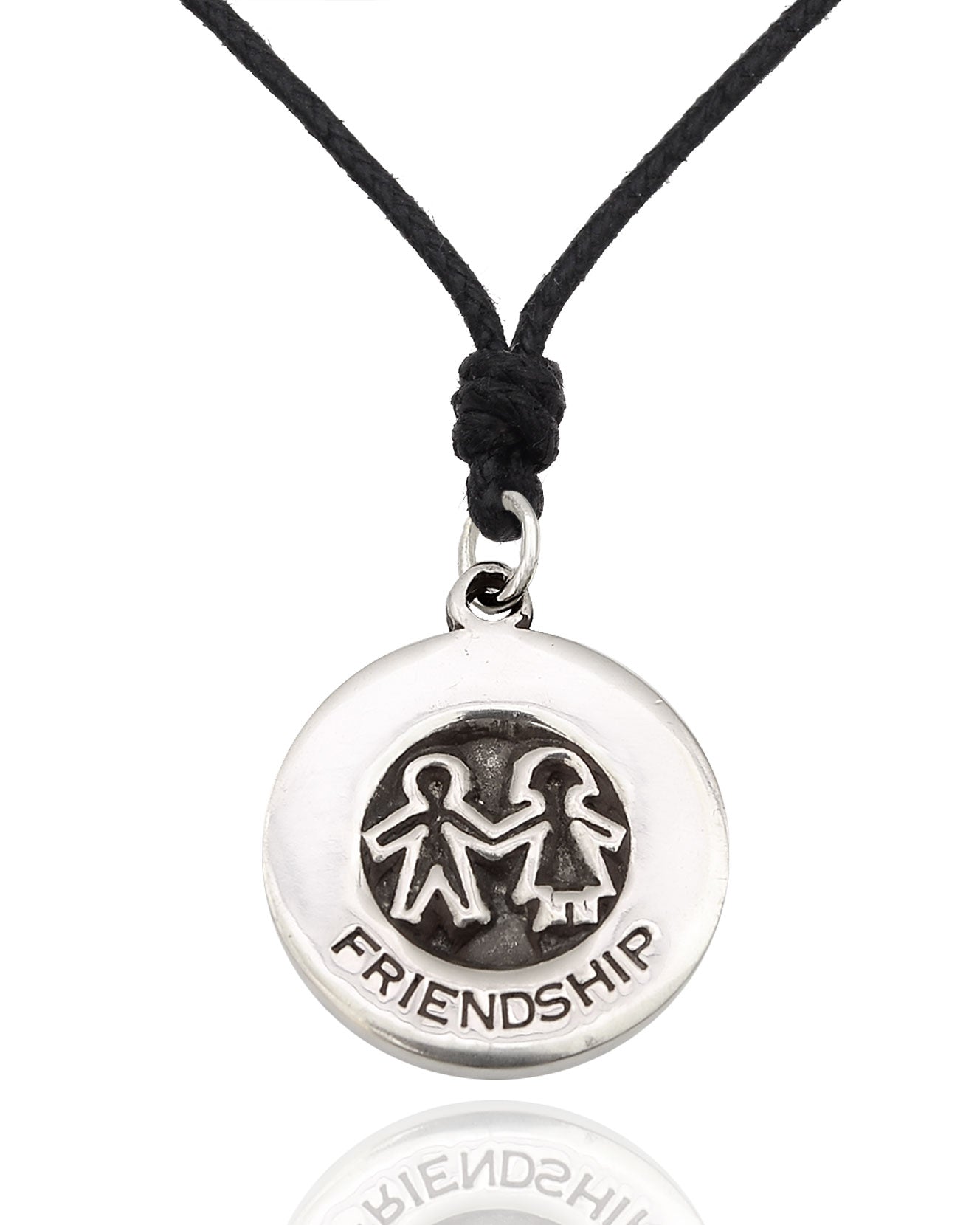 Friendship Best Friends Silver Pewter Charm Necklace Pendant Jewelry