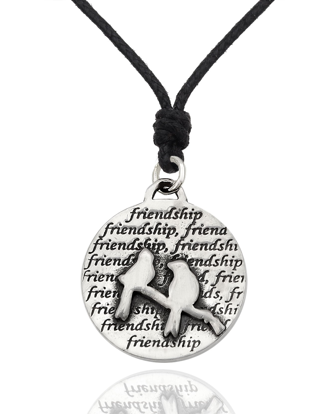 Friendship Best Friends Silver Pewter Charm Necklace Pendant Jewelry