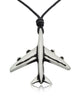 Airplane Handmade Silver Pewter Gold Brass Necklace Pendant Jewelry