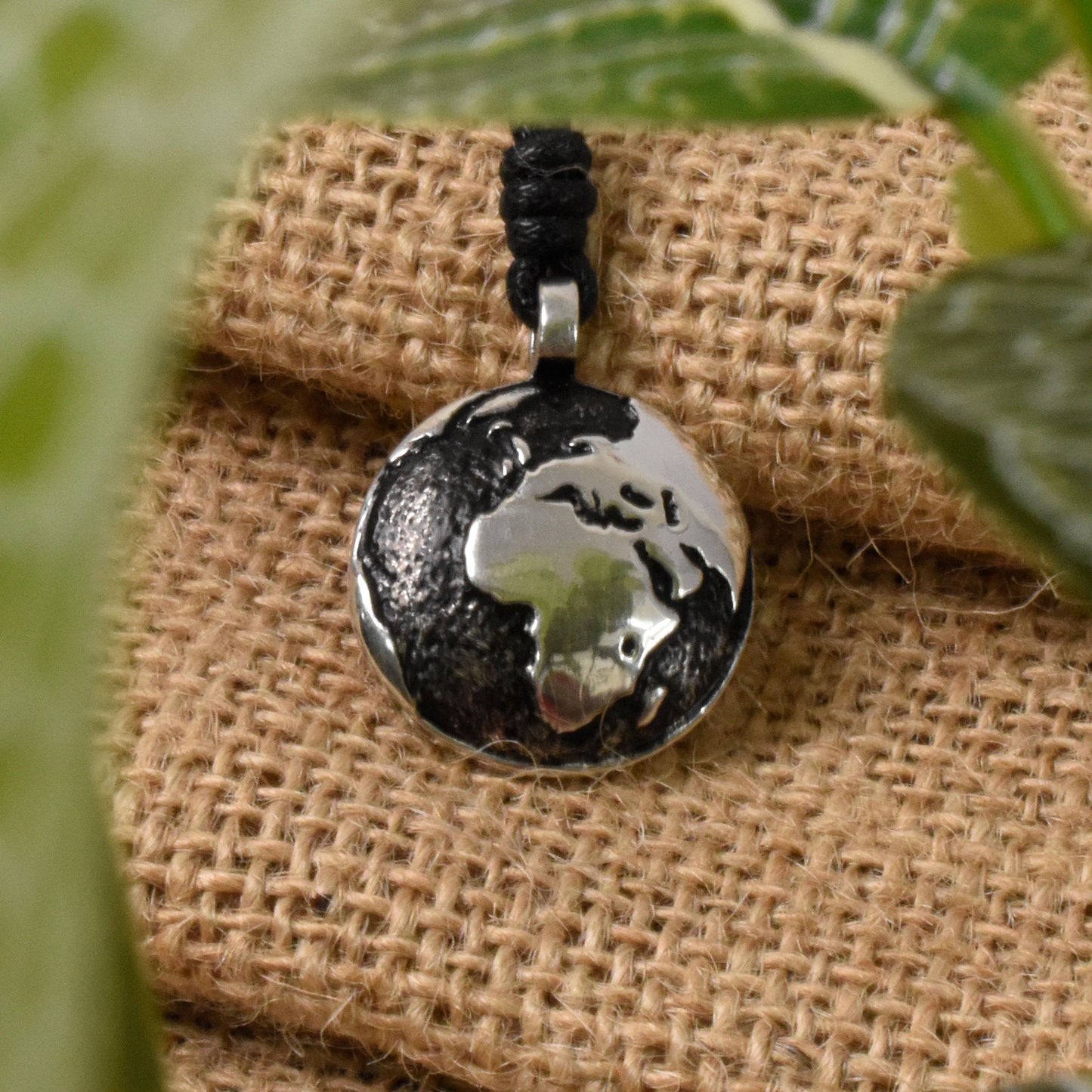 Globe Earth Silver Pewter Charm Gold Brass Necklace Pendant Jewelry