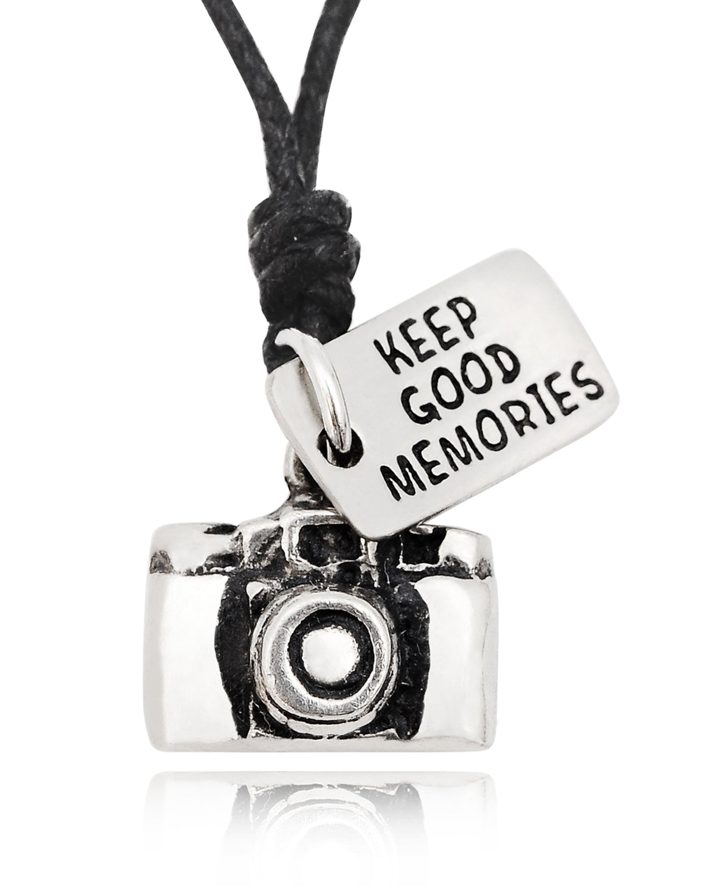 Camera Keep Good Memories Silver Pewter Charm Necklace Pendant Jewelry