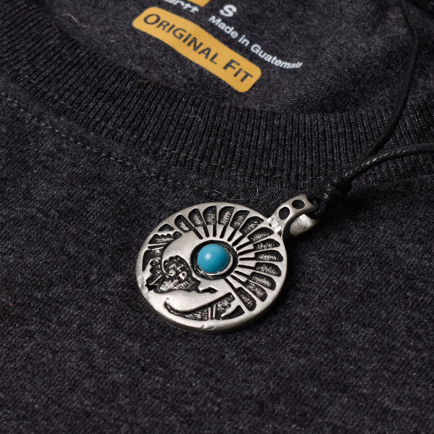 Native American Indian Symbol Silver Pewter Charm Necklace Pendant Jewelry