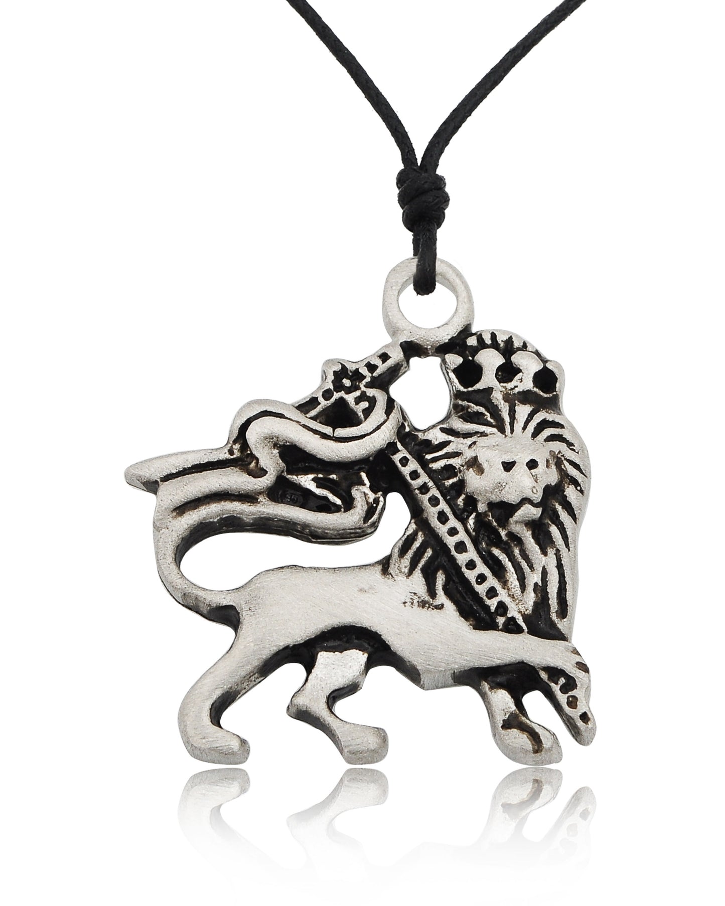 New Lion of Judah Rasta 92.5 Sterling Silver Gold Brass Necklace Pendent Jewelry