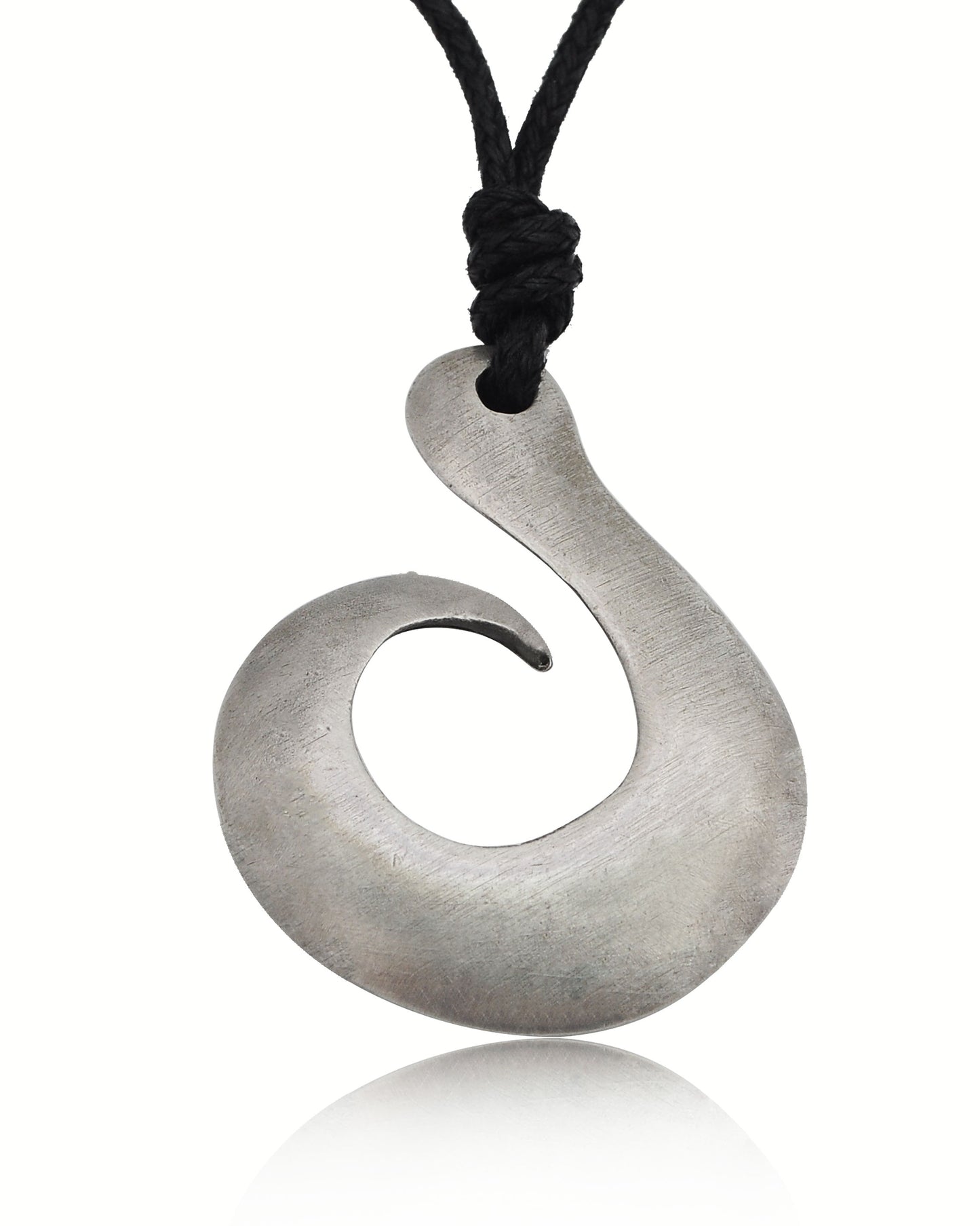 Beautiful Maori Fishing Hook Silver Pewter Gold Brass Necklace Pendant Jewelry