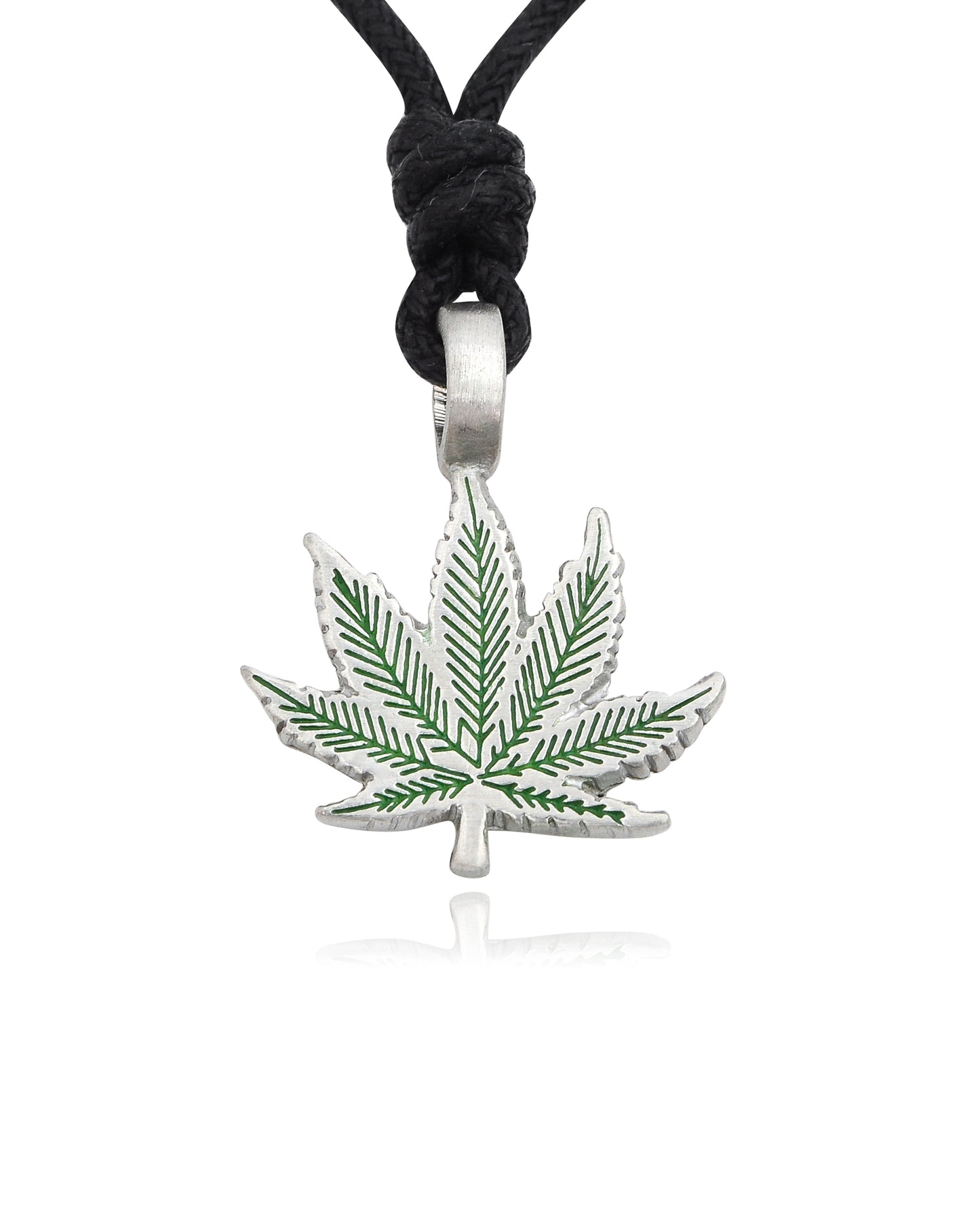 Trendy Marijuana Leaf Legalize it Silver Pewter Charm Necklace Pendant Jewelry