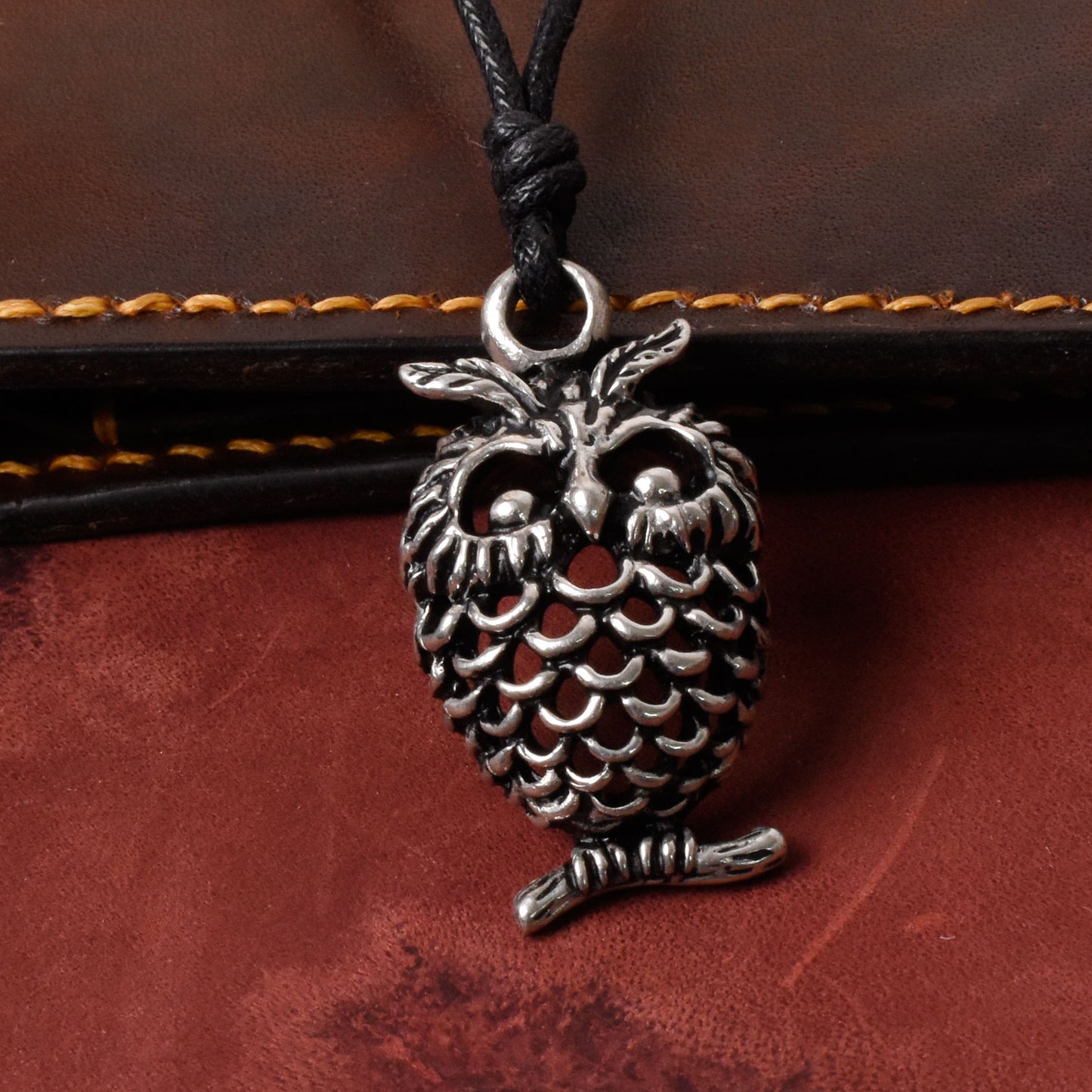 Owl Bird Brass Silver Pewter Charm Necklace Pendant Jewelry