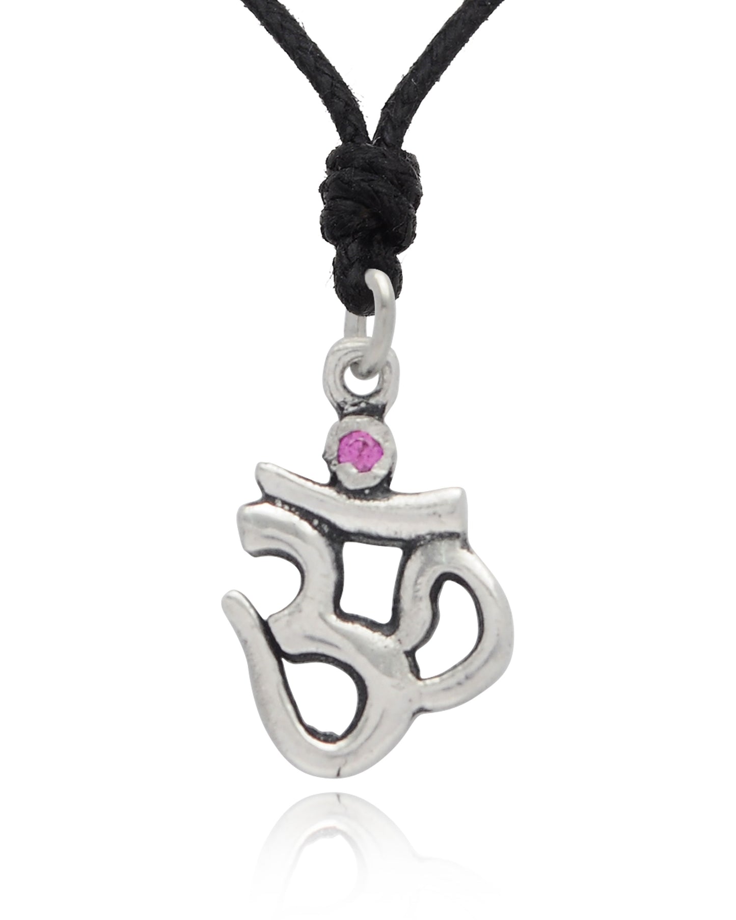 Hindu Aum Om Ohm 92.5 Sterling Silver Pewter Brass Charm Necklace Pendant Jewelry