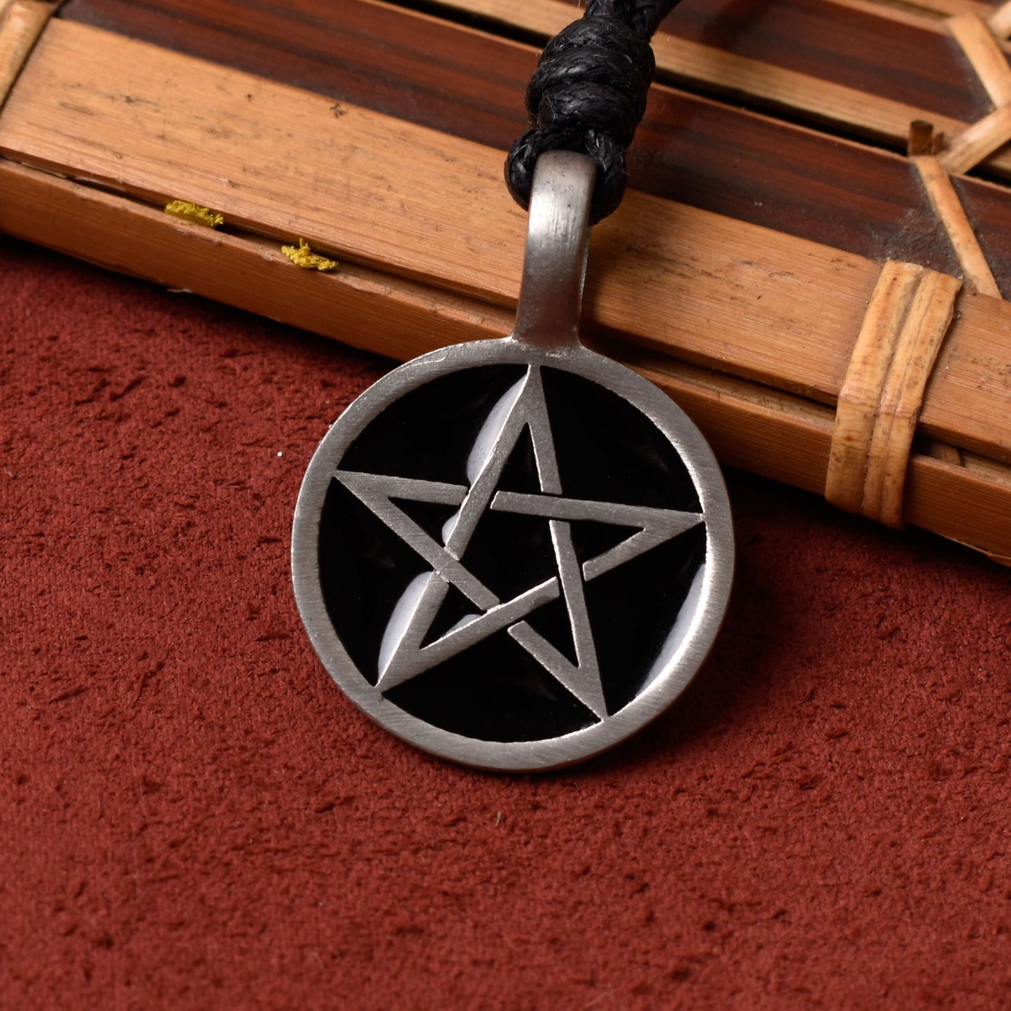 Cute Handmade Five-pointed Star Silver Pewter Charm Necklace Pendant Jewelry