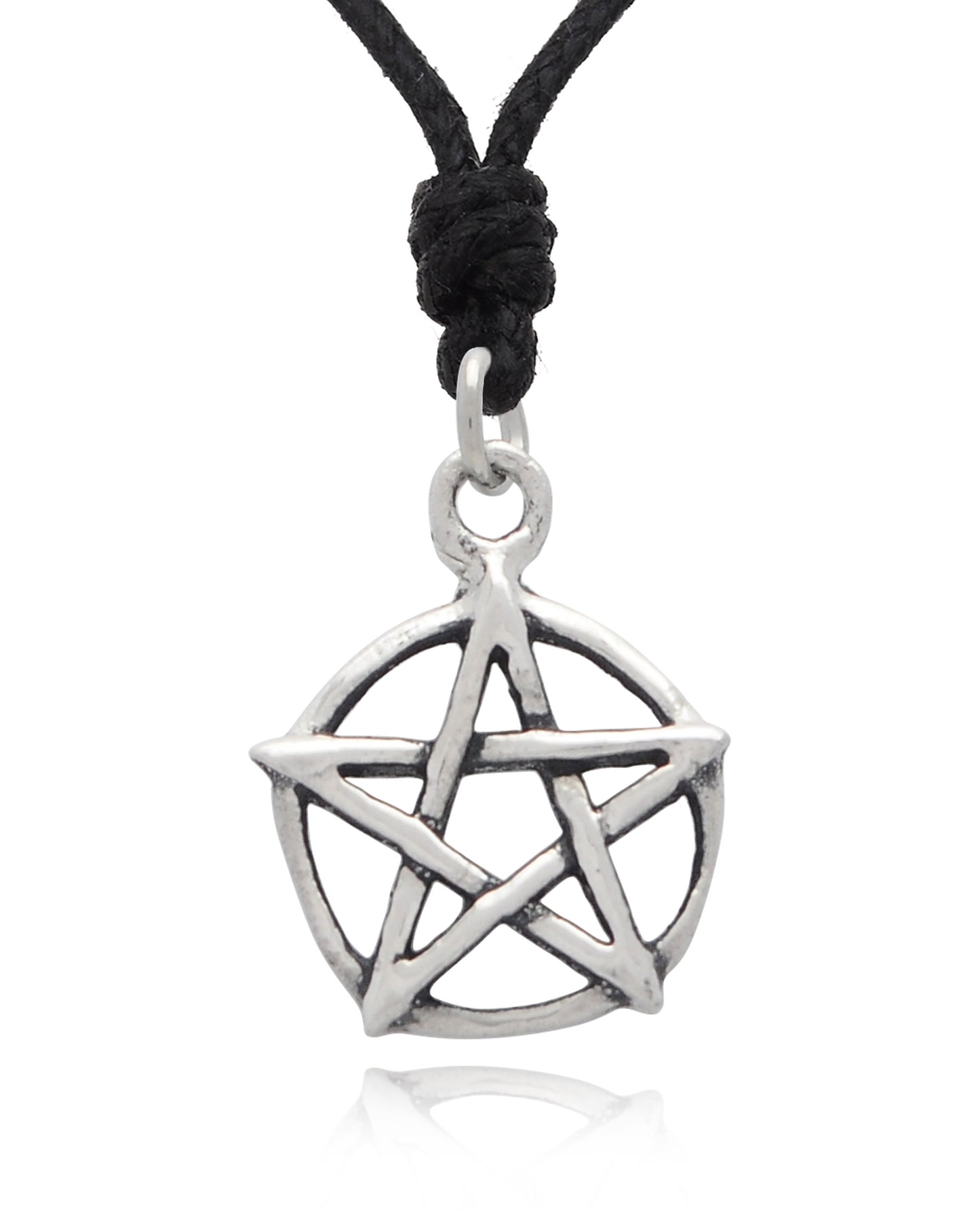 Durable Pentagram 92.5 Sterling Silver Pewter Brass Necklace Pendant Jewelry