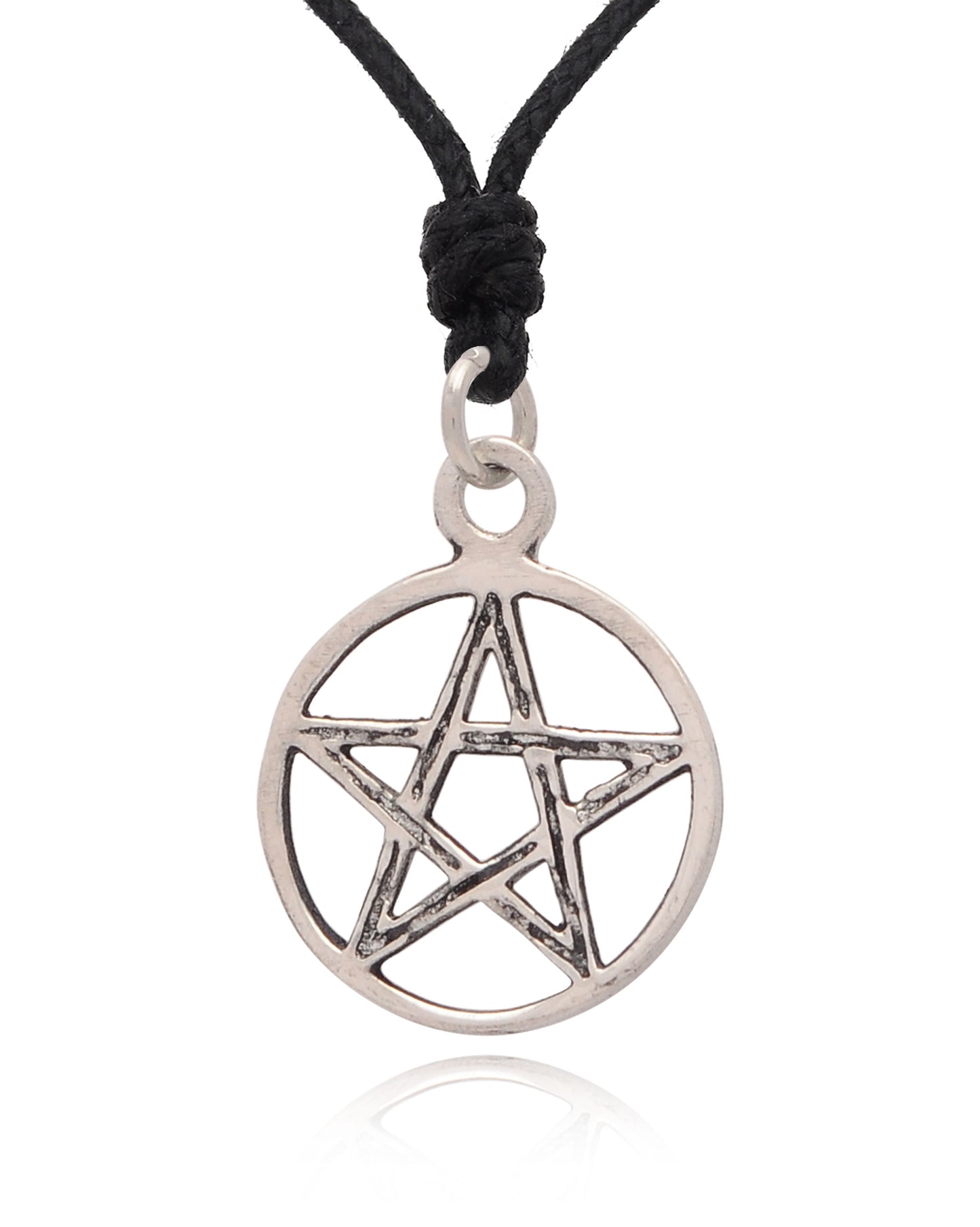 Durable Pentagram 92.5 Sterling Silver Pewter Brass Necklace Pendant Jewelry