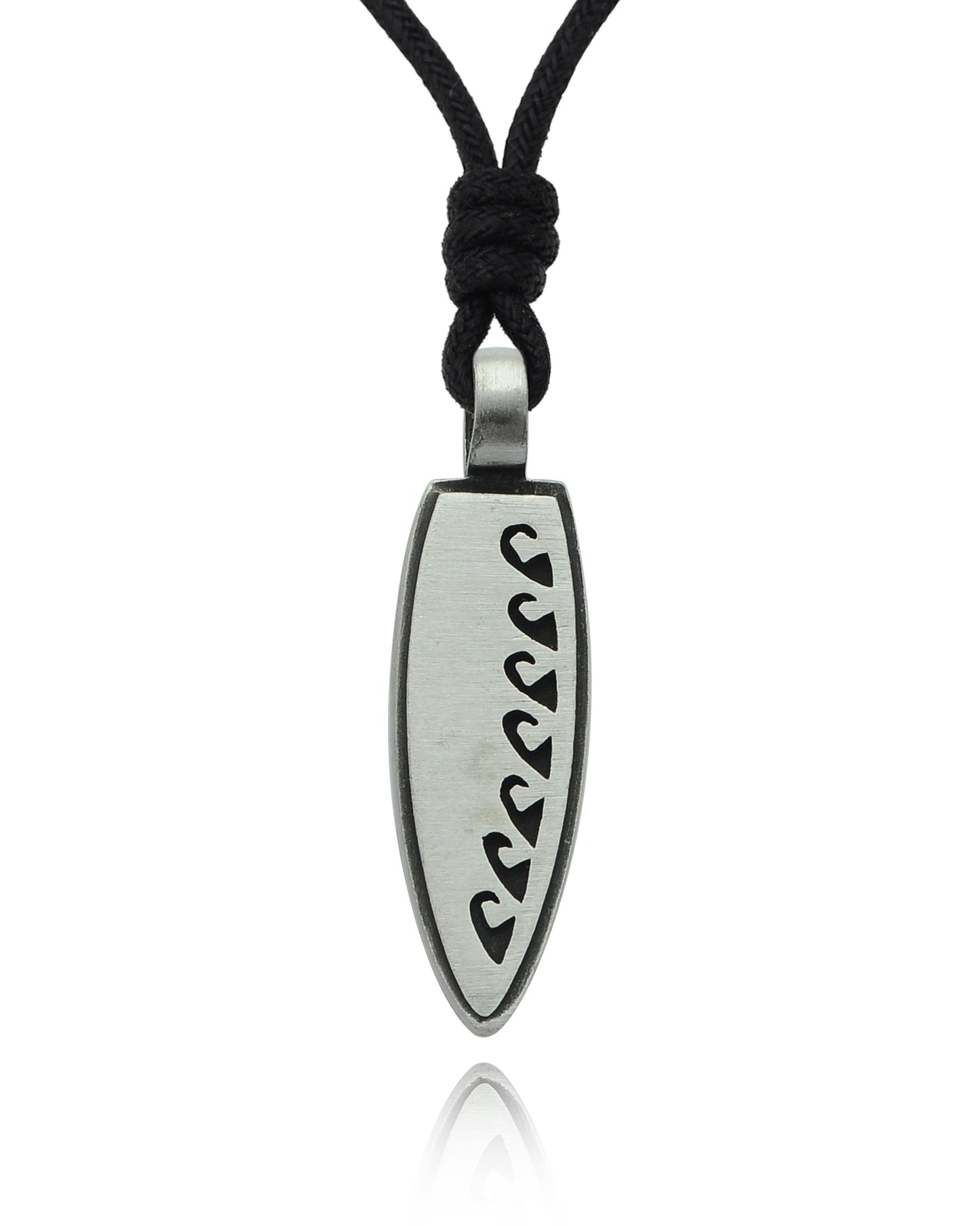 Surfboard Silver Pewter Charm Necklace Pendant Jewelry