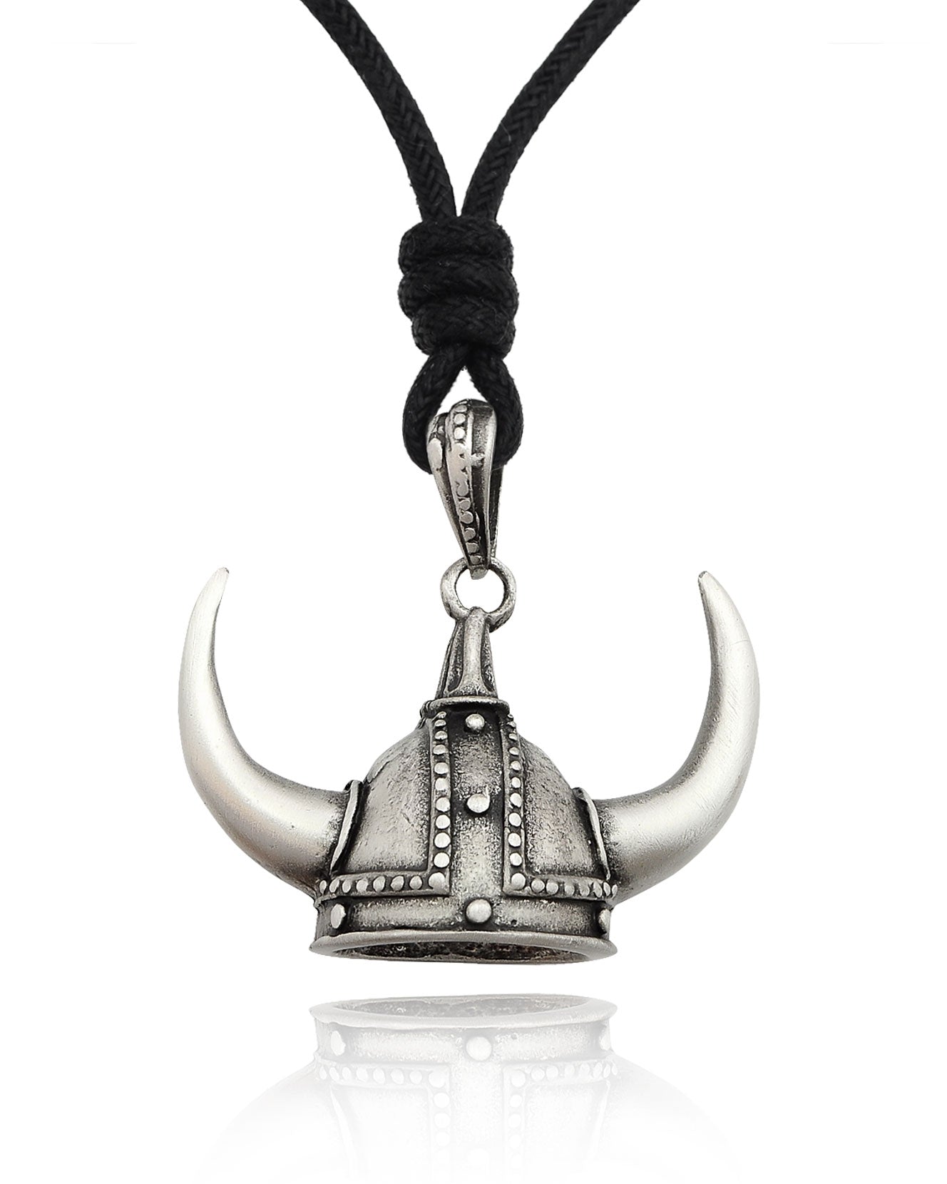 Viking Helmet Norway Silver Pewter Brass Charm Necklace Pendant Jewelry