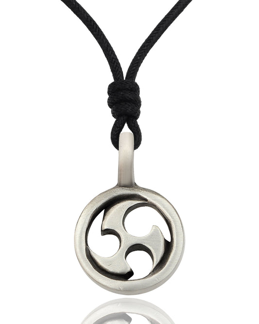 Handmade Triquetra Trilogy Wheel Silver Pewter Charm Necklace Pendant Jewelry