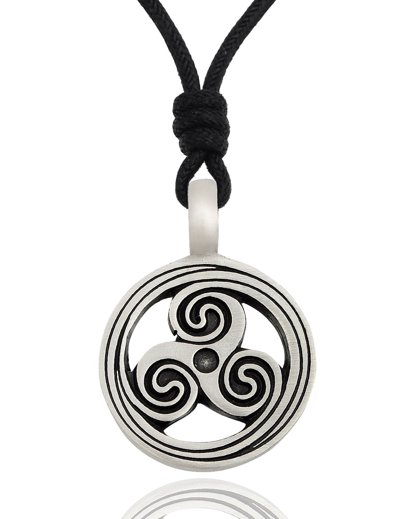 New Triquetra Trilogy Wheel Silver Pewter Charm Necklace Pendant Jewelry
