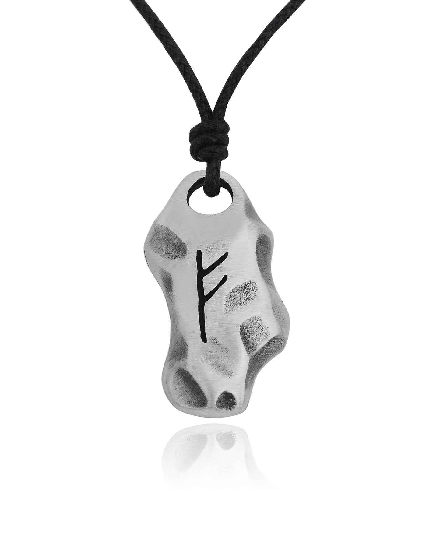 The Elder Futhark Viking Runes Silver Pewter Charm Necklace Pendant Jewelry