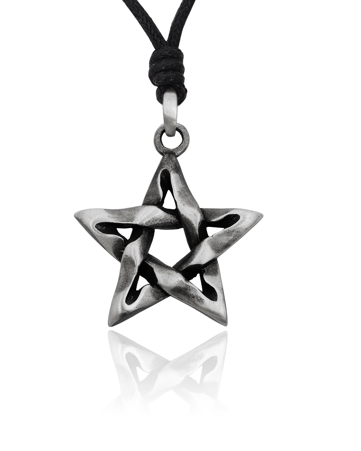 Flawless Pentagram 5-pointed Star Silver Pewter Charm Necklace Pendant Jewelry