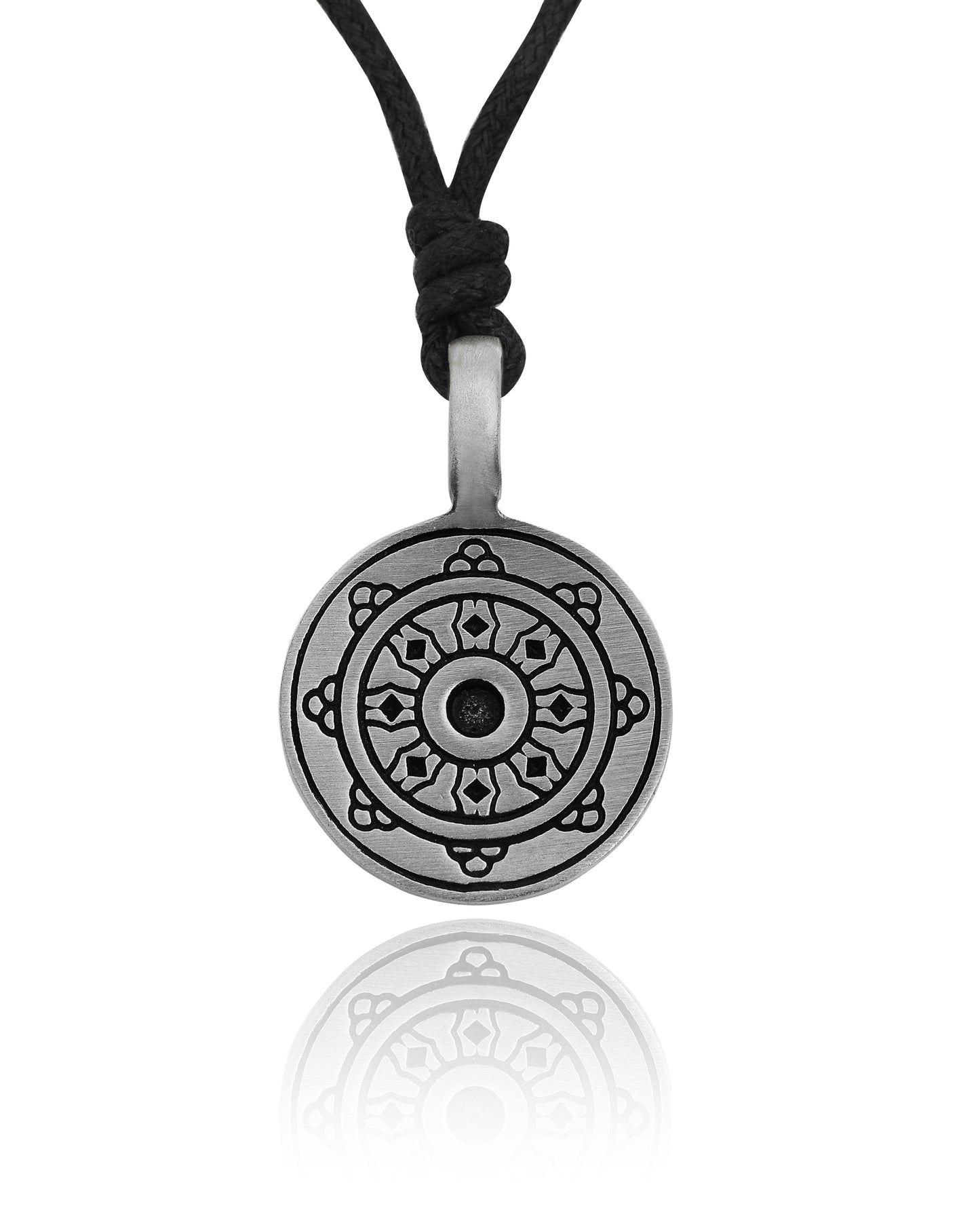 Norwegian Viking Shield Silver Pewter Charm Necklace Pendant Jewelry