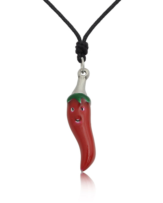Italian Horn Chili Pepper Sterling-silver Necklace Pendant Jewelry
