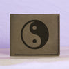 Men's Yin Yang Handmade Genuine Leather Blocking Bifold Wallet MHLT_01_GRN
