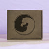 Men's Yin Yang Handmade Genuine Leather Blocking Bifold Wallet MHLT_01_GRN