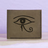 Men's The Eye Of Ra & Horus Genuine Leather Blocking Bifold Wallet MHLT_01_GRN