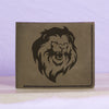 Men's Lion Tatoo Style Natural Genuine Leather Blocking Bifold Wallet MHLT_01_GRN