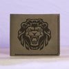 Men's Lion Tatoo Style Natural Genuine Leather Blocking Bifold Wallet MHLT_01_GRN