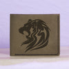 Men's Lion Tatoo Style Natural Genuine Leather Blocking Bifold Wallet MHLT_01_GRN
