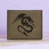 Men's Celtic Fire Dragon Handmade Genuine Leather Blocking Bifold Wallet MHLT_01_GRN