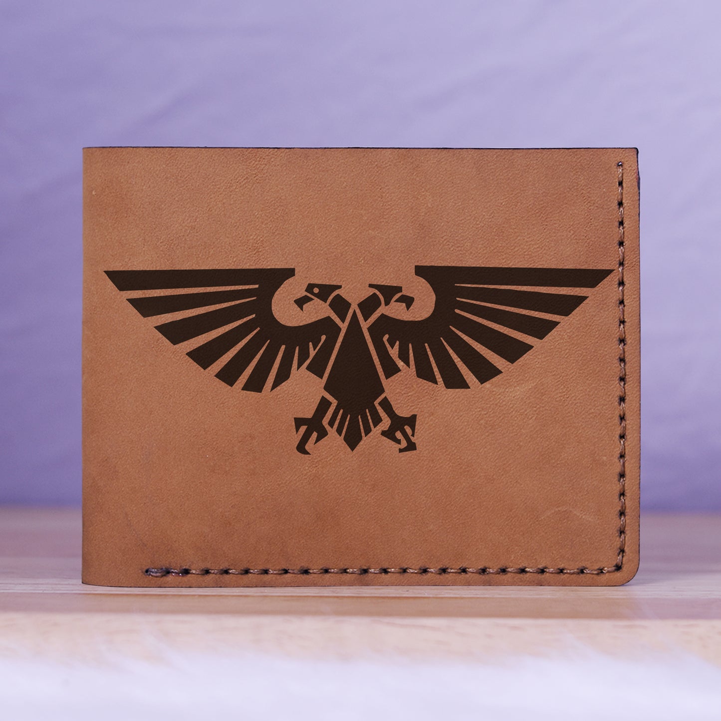 Men's Celtic Phoenix Handmade Genuine Leather Blocking Bifold Wallet MHLT_01_BRN