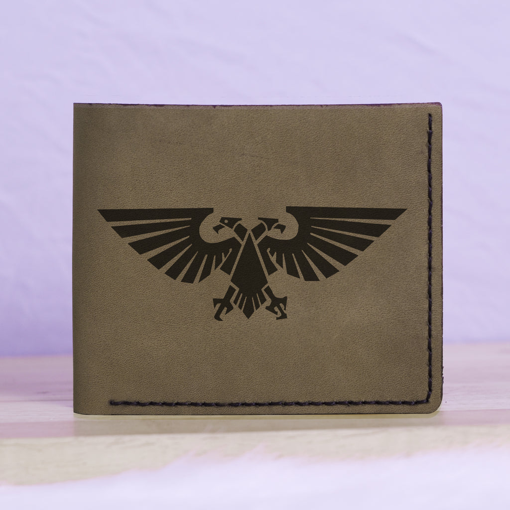 Men's Celtic Phoenix Handmade Genuine Leather Blocking Bifold Wallet MHLT_01_GRN