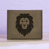 Men's Lion Tatoo Style Natural Genuine Leather Blocking Bifold Wallet MHLT_01_GRN