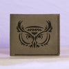 Men's Unique Owls Handmade Genuine Leather Blocking Bifold Wallet MHLT_01_GRN