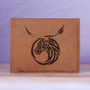 Men's Sharp Abstract Handmade Genuine Leather Blocking Bifold Wallet MHLT_01_BRN