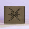 Men's Astrology Horoscope 3 Genuine Leather Blocking Bifold Wallet MHLT_01_GRN