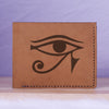 Men's The Eye Of Ra & Horus Genuine Leather Blocking Bifold Wallet MHLT_01_BRN