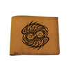 Men's Astrology Horoscope 2 Genuine Leather Blocking Bifold Wallet MHLT_02_BRN