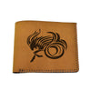 Men's Astrology Horoscope 2 Genuine Leather Blocking Bifold Wallet MHLT_02_BRN