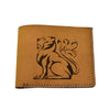 Men's Lion Tatoo Style Natural Genuine Leather Blocking Bifold Wallet MHLT_02_BRN