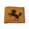 Men's Tribal Horse 2 Handmade Genuine Leather Blocking Bifold Wallet MHLT_02_BRN