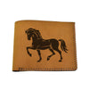 Men's Tribal Horse 2 Handmade Genuine Leather Blocking Bifold Wallet MHLT_02_BRN