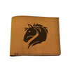 Men's Tribal Horse 2 Handmade Genuine Leather Blocking Bifold Wallet MHLT_02_BRN