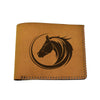 Men's Tribal Horse 2 Handmade Genuine Leather Blocking Bifold Wallet MHLT_02_BRN