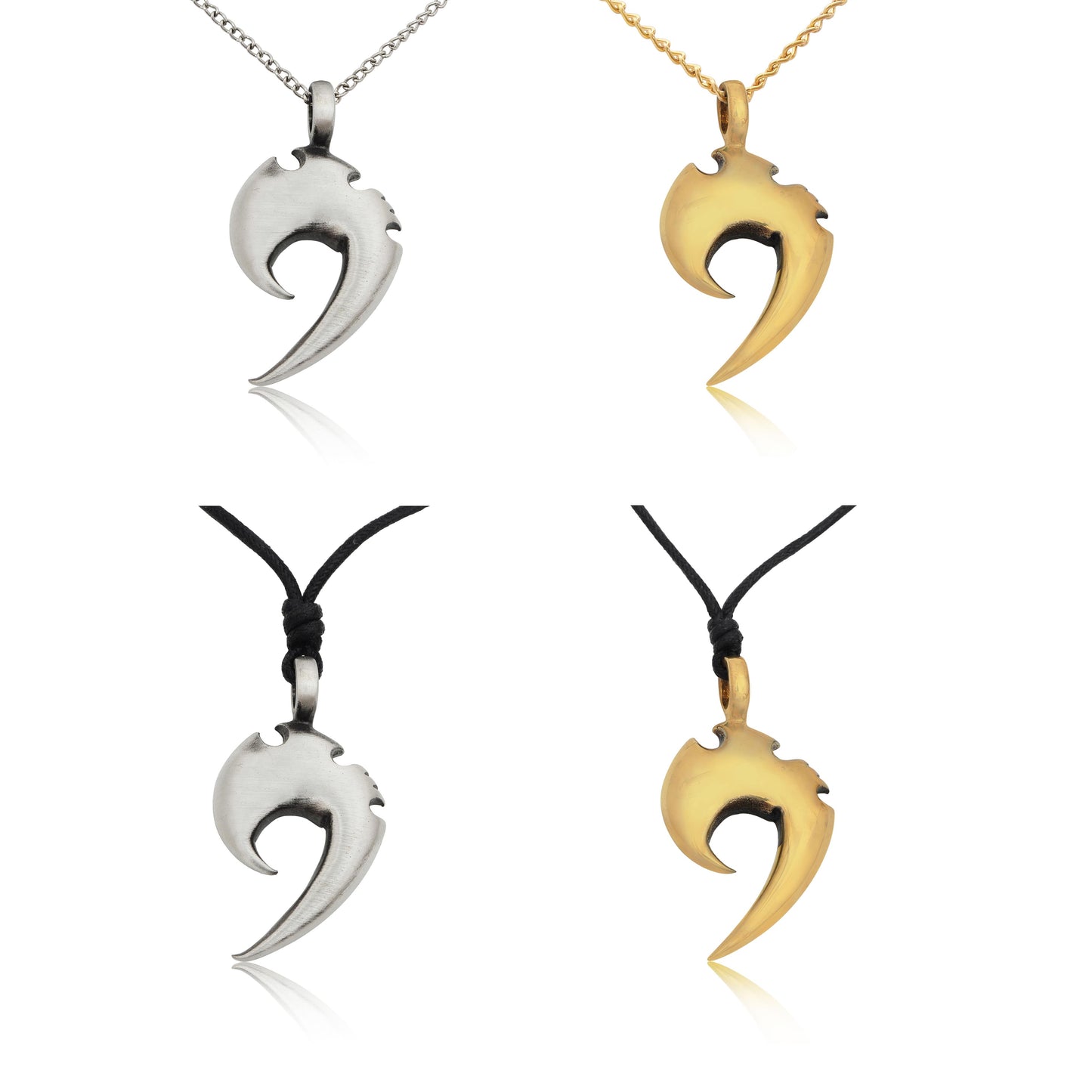 Trendy Lovely Maori Tribal Silver Pewter Gold Brass Necklace Pendant Jewelry