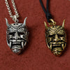 Devil Worshiper Satan Mask 925 Sterling Silver Gold Brass Necklace Jewelry