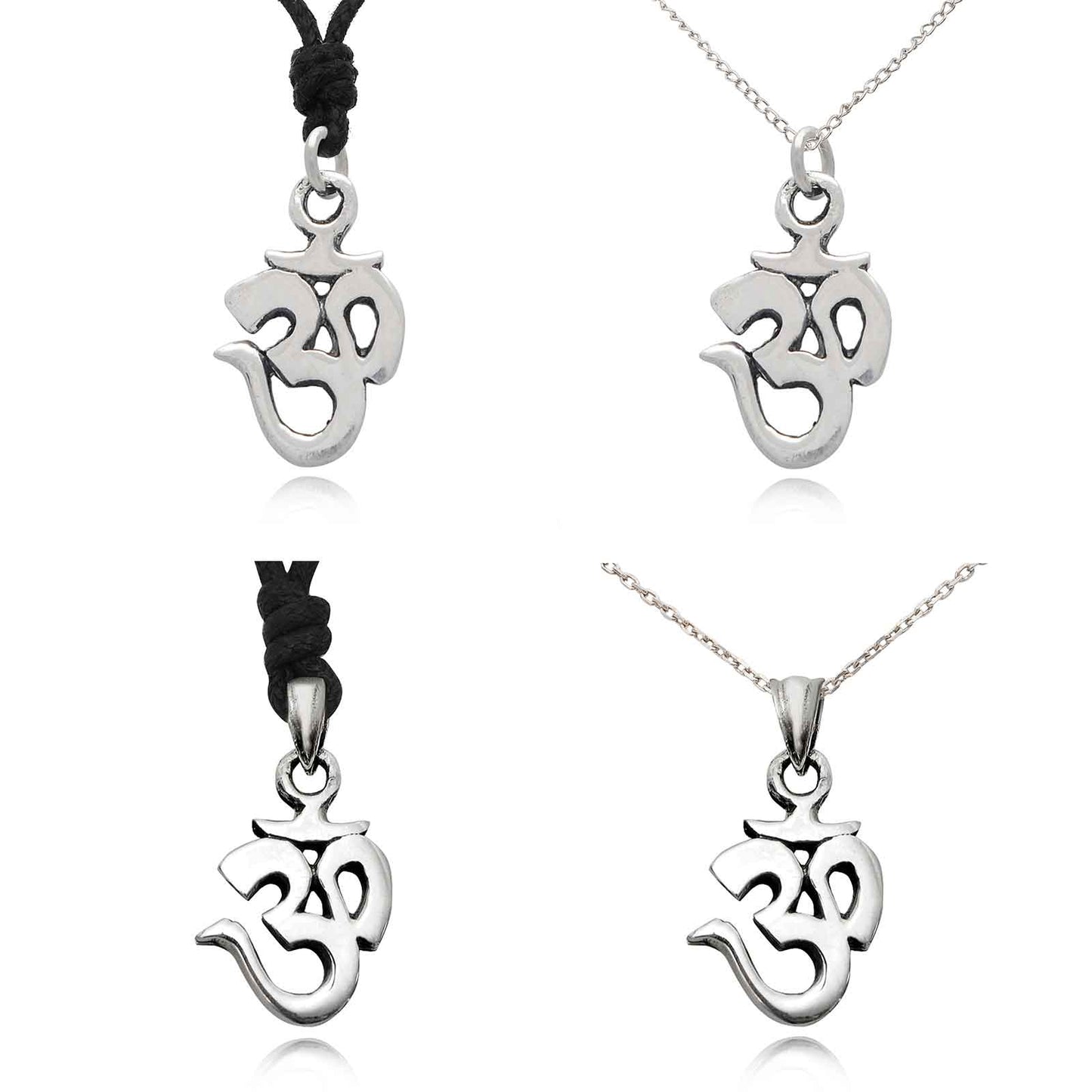 Trending Hindu Ohm Ohm 92.5 Sterling Silver Necklace Pendant Jewelry