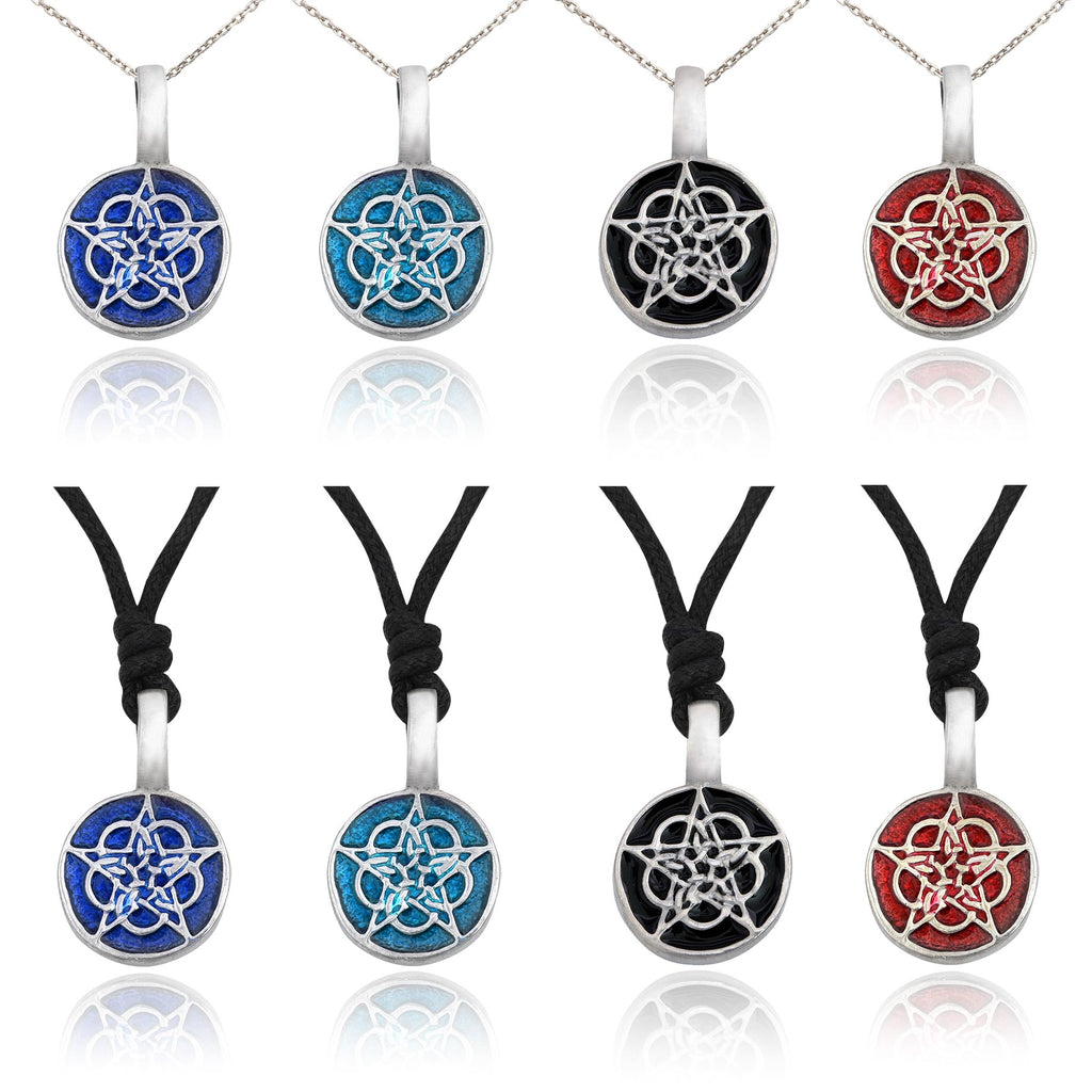 Pentagram Gothic Wicca Silver Pewter Charm Necklace Pendant Jewelry