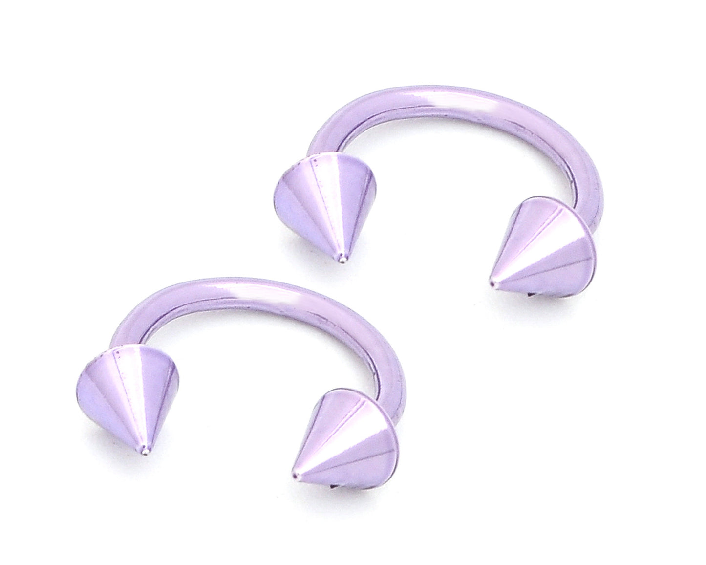 1 Powder Coated Stainless Taper Open Hoop Earrings Body Piercing Jewelry